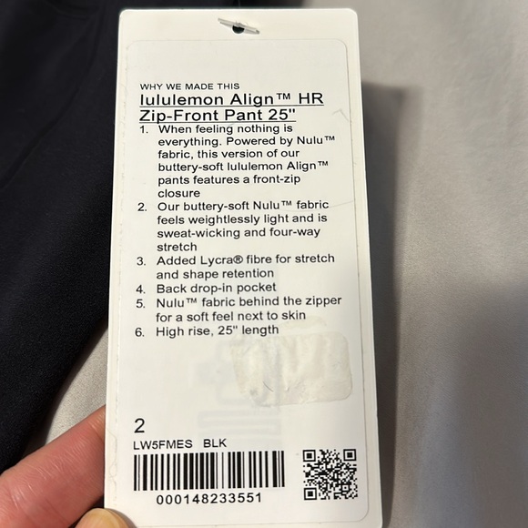 Lululemon Align HR Zip-Front Pant 25” - Picture 7 of 8